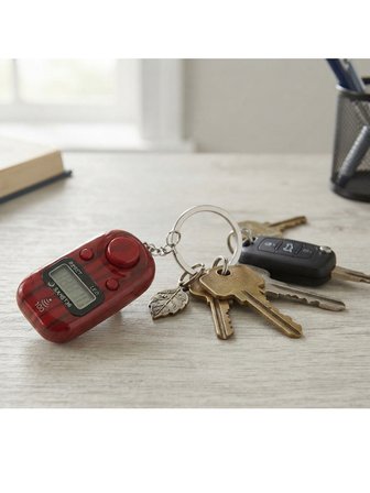 Mucit Home  4 ADET Sesli Alarmlı, Işıklı, Anahtarlık Zikirmatik Dijital Tesbih 100de Bipler Renkli