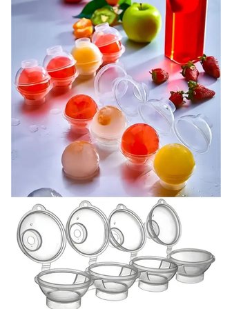 Mucit Home Küre Buz Top Kalıbı Küre Buz Topu Kalıbı 2 Adet Yuvarlak Içecek Buz Topu Dondurucu