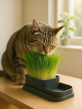 Mucit Home Topraksız Doğal Kedi Çim Yetiştirme Kabı