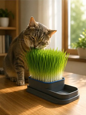 Mucit Home Topraksız Doğal Kedi Çim Yetiştirme Kabı