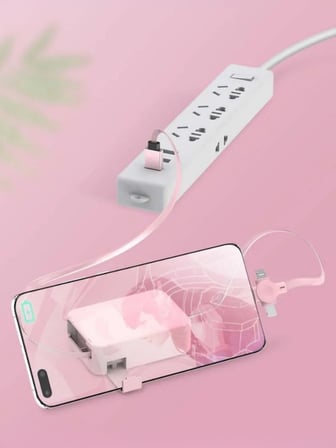 Mucit Home Makaralı Tüm Telefonlara Uyumlu Şarj Aleti Yavaşça Çek Bırak Uzayabilen Tasarım Cep Tipi 