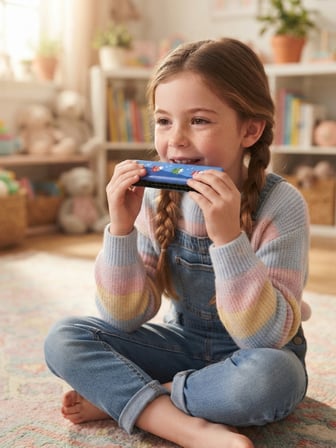 Mucit Home Ahşap Mızıka Nefes Egzersizi Çocuk Müzik Aleti - Okul Eğlence Hediye