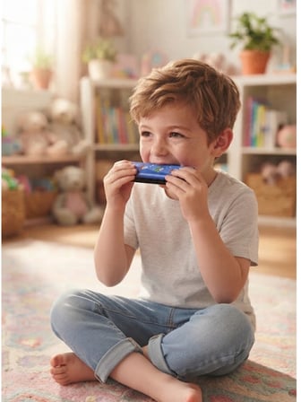 Mucit Home Ahşap Mızıka Nefes Egzersizi Çocuk Müzik Aleti - Okul Eğlence Hediye