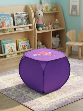 Mucit Home Kapaklı Çocuk Oyuncak Sepeti Kendinden Desenli Oyuncak Ve Kirli Sepeti 35*50cm