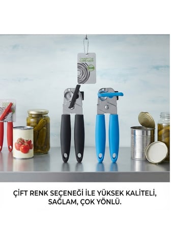 Mucit Home Plastik Saplı Kaymaz Konserve Kutu Ve Kavanoz Açacağı
