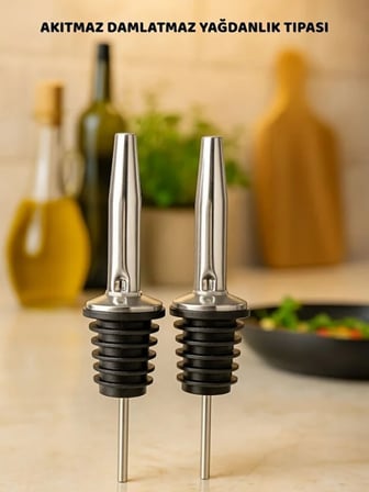 Mucit Home 2 Adet Şişe Ucu Servis Aparatı Yağdanlık Tıpa Tapa Mantar Bar Restaurant Otel İçin