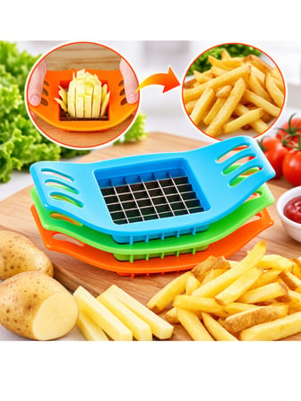Mucit Home Kızartmalık Parmak Patates Doğrayıcı Elma Dilimleyici Bıçak Aparat Sebze Kesme Aleti 