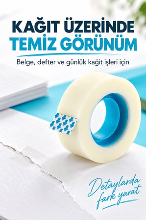 Mucit Home Görünmez Mat Bant – Üzerine Yazılabilir, Ev Ofis ve Okul İçin
