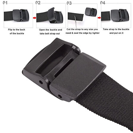 Outdoor Stretch Kemer 4 Cm 115 Cm Siyah