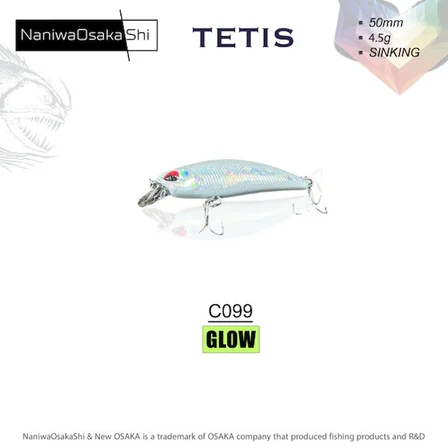 NANIWAOSAKASHI TETIS 50MM 4.5G SINKING MAKET BALIK