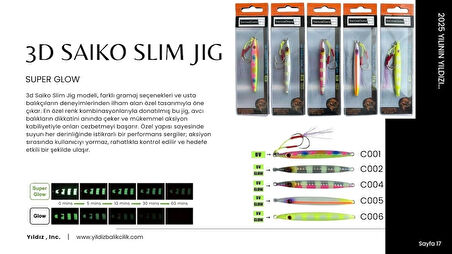 NaniwaOsakaShi 3D Saiko Slim Jig 30Gr C005
