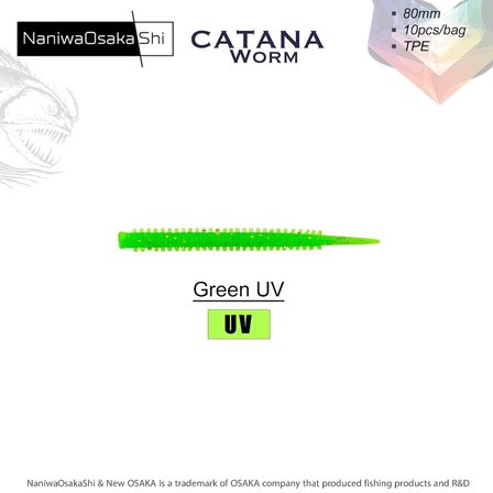 NaniwaOsakaShi Catana Worm 8cm 10Pcs Silikon Yem