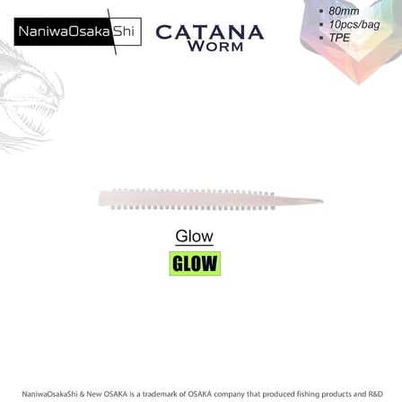 NaniwaOsakaShi Catana Worm 8cm 10Pcs Silikon Yem