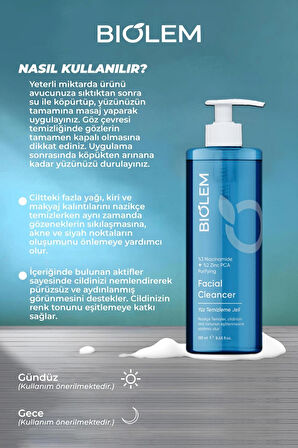 Biolem Nemlendirici, Gözenek .sıkılaştırıcı Temizleyici, Arındırıcı Yüz Temizleme Jeli