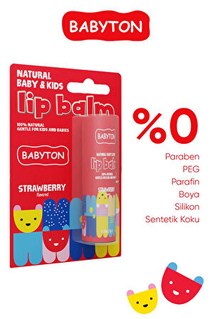 %100 Doğal Doğal Dudak Koruyucu Çilek Bitkisel Lipbalm Kremi Nemlendirici