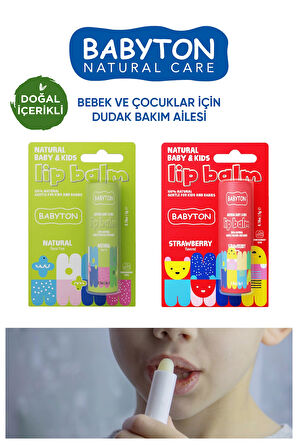 %100 Doğal Doğal Dudak Koruyucu Çilek Bitkisel Lipbalm Kremi Nemlendirici