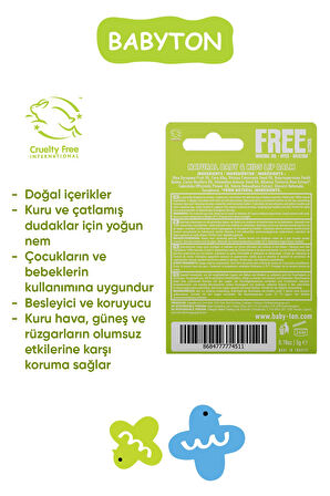 %100 Doğal Doğal Dudak Koruyucu Naturel Bitkisel Lipbalm Kremi Nemlendirici