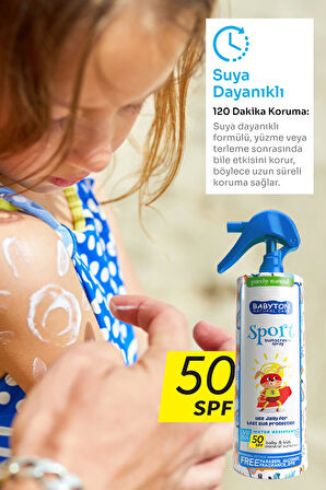 Babyton Suya Dayanıklı Güneş Sprey 50 SPF 200 ml