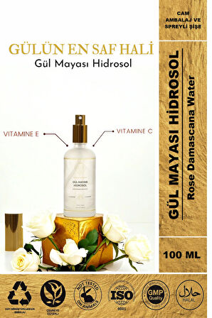 Gül Mayası Hidrosol 100 ml Aydınlatıcı Ve Gözenek Sıkılaştırıcı, Yüksek Oranda Gül Yağı