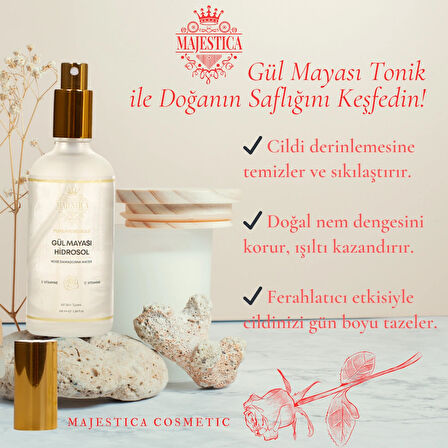 Gül Mayası Hidrosol 100 ml Aydınlatıcı Ve Gözenek Sıkılaştırıcı, Yüksek Oranda Gül Yağı