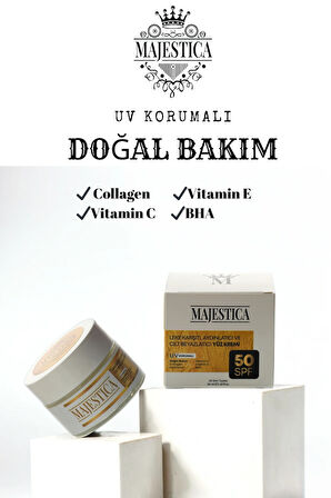 UV Korumalı (SPF 50) Leke Karşıtı, Aydınlatıcı ve Cilt Beyazlatıcı Yüz Krem 50 ml