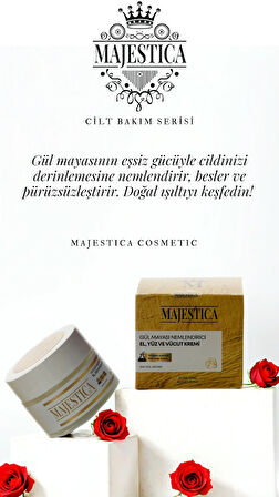 Gül Mayası Nemlendirici El, Yüz Ve Vücut Kremi 50 Ml, Yüksek Oranda Gül Yağı Içerir