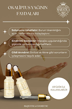 Okaliptus Yağı 20 ml %100 Saf ve Doğal, Nefes Açıcı ve Ferahlatıcı