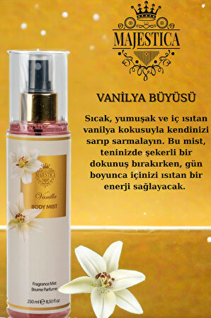 Vanilla Vücut Spreyi 250 Ml, Vanilya Aurası