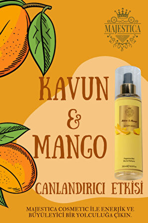 Kavun & Mango Vücut Spreyi 250ml, Tropikal Meyvelerin Ferahlatıcı Etkisi