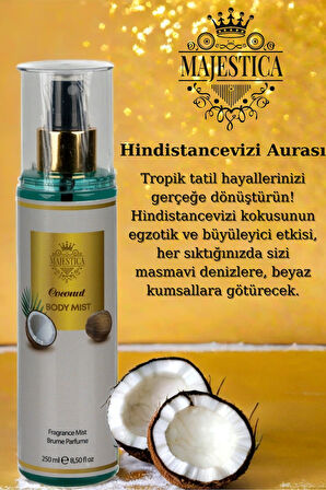 Hindistan Cevizi Vücut Spreyi 250 Ml, Tropikal Esinti