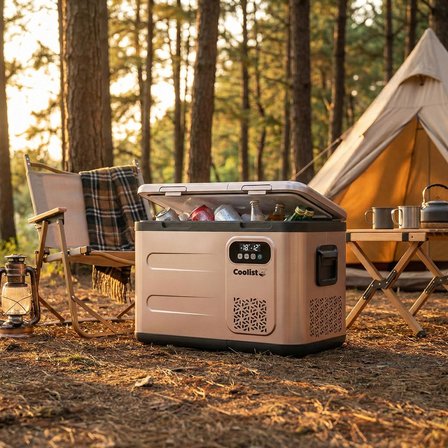 Coolist CLK40D 12/24V/220Volt 39 Litre Çift Bölmeli Outdoor Kompresörlü Bluetooth Bağlantılı Oto Buzdolabı