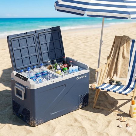 Coolist CLK80D 12/24V 220Volt 82,5 Litre Çift Bölmeli Kompresörlü Outdoor Oto Buzdolabı/Dondurucu