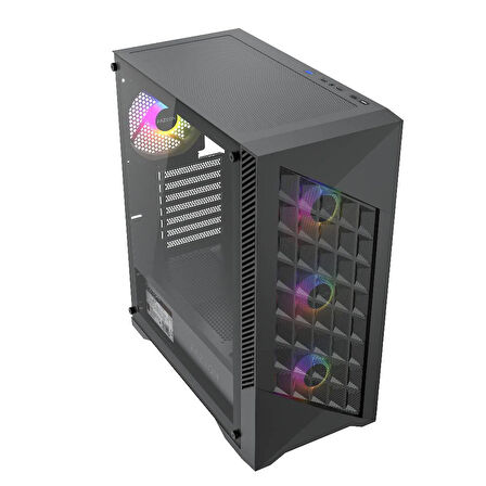 FAZEON F8 650W 80+ Bronze Tempered Glass Mesh 4x ARGB Fanlı USB 3.0 E-ATX Bilgisayar Kasası