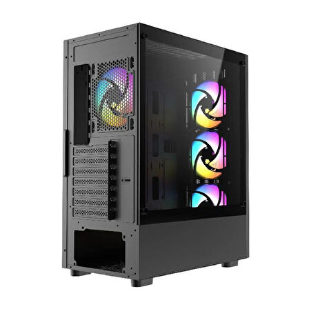 FAZEON F9 650W 80+ Bronze Tempered Glass Mesh 4x RGB Fanlı USB 3.0 E-ATX Bilgisayar Kasası