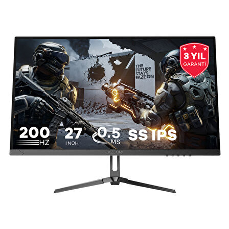 FAZEON X27F200 27" 200Hz 0.5ms HDMI DP HDR FreeSync G-Sync FHD SS IPS Gaming Monitör