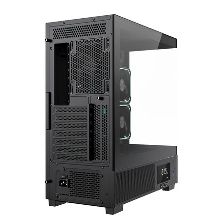 FAZEON F15 750W 80+ Bronze Tempered Glass Mesh 3x120mm LCD Ekranli ARGB Fanli USB 3.0 Siyah ATX Bilg