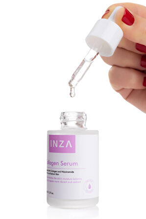 INZA Kolajen Serum 30 ml – Nemlendirme, Işıltı ve Cilt Bariyer Güçlendirici – Tüm Cilt Tipleri