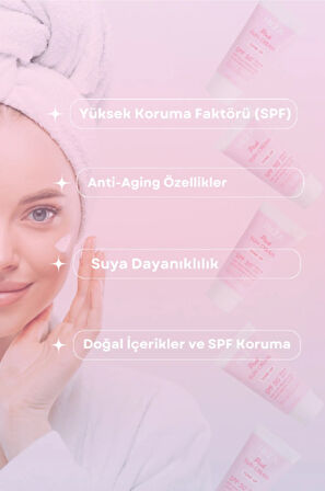 Pembe Güneş Kremi Leke Karşıtı Ve Cilt Tonu Eşitleyen Spf 50