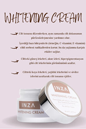 Cilt Beyazlatıcı Krem Leke Kırışıklık Karşıtı Ton Eşitleyici Beyazlatıcı Nemlendirici Krem