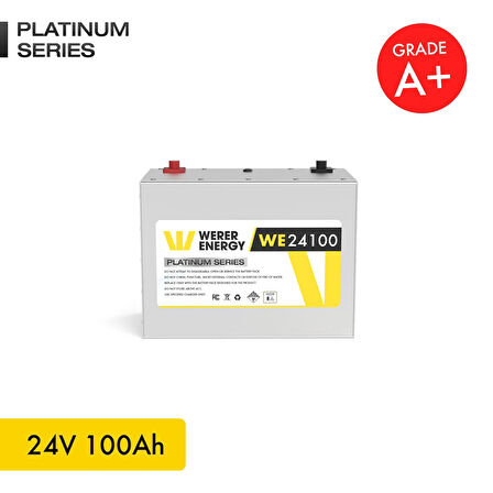 24V 100Ah LiFePO4 Platinum Series Bluetooth'lu Lityum Demir Fosfat Akü 