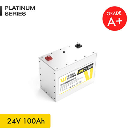 24V 100Ah LiFePO4 Platinum Series Bluetooth'lu Lityum Demir Fosfat Akü 