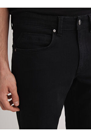 Alex 96 NORMAL BEL SİYAH TAPARED SLIM JEANS ERKEK