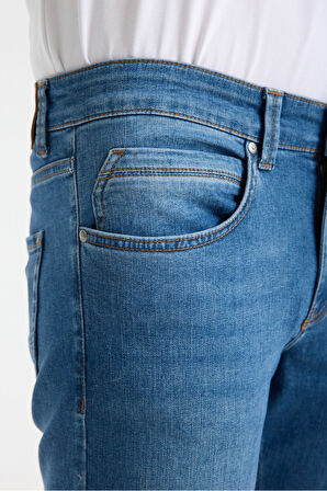 Alex 146 NORMAL BEL MAVİ TAPARED SLIM JEANS ERKEK