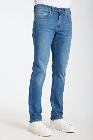 Alex 146 NORMAL BEL MAVİ TAPARED SLIM JEANS ERKEK