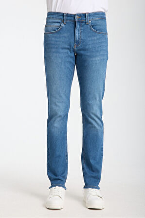 Alex 126 NORMAL BEL MAVİ TAPARED SLIM JEANS ERKEK