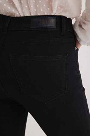Miranda 96 NORMAL BEL SİYAH SKINNY JEANS KADIN