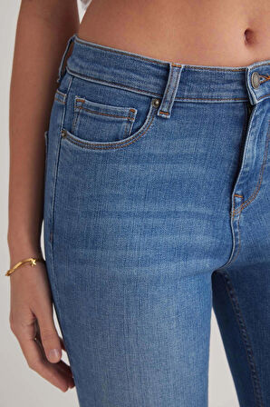 Miranda 156 NORMAL BEL MAVİ SKINNY JEANS KADIN
