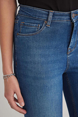 Miranda 126 NORMAL BEL MAVİ SKINNY JEANS KADIN