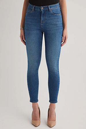 Miranda 126 NORMAL BEL MAVİ SKINNY JEANS KADIN