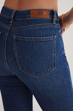 Hilde 499 YÜKSEK BEL MAVİ MOM JEANS KADIN